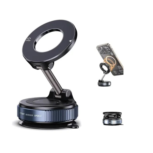 Suport auto pentru telefon, magnetic cu ventuza